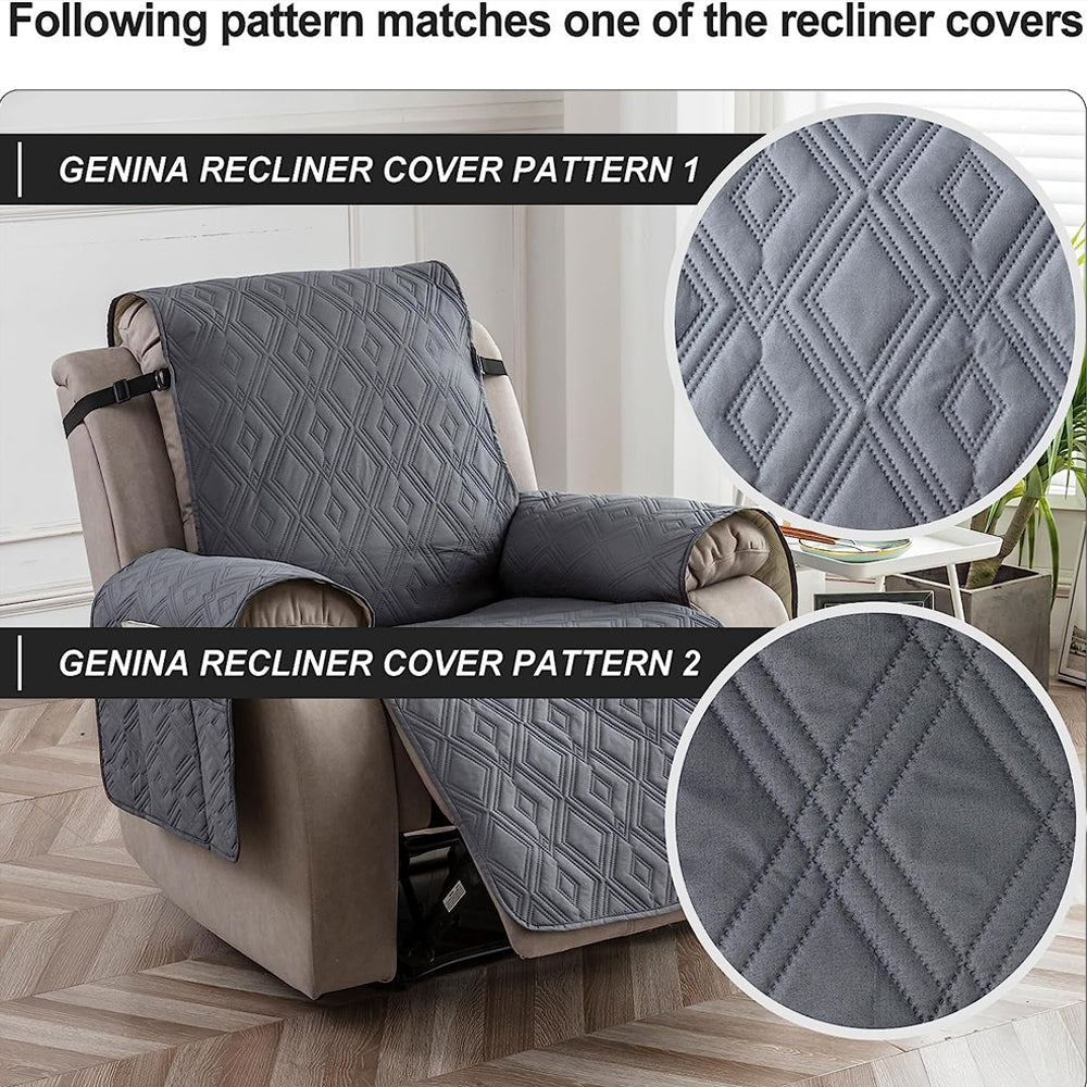 100% Waterproof Recliner Slipcover Rhombus For 1/2/3 Seats