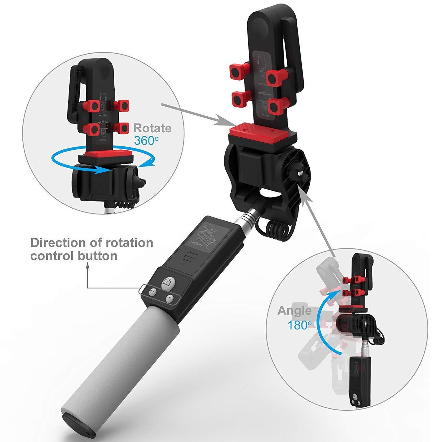 Selfie Stick Bluetooth Remote Control 360¡ãRotation