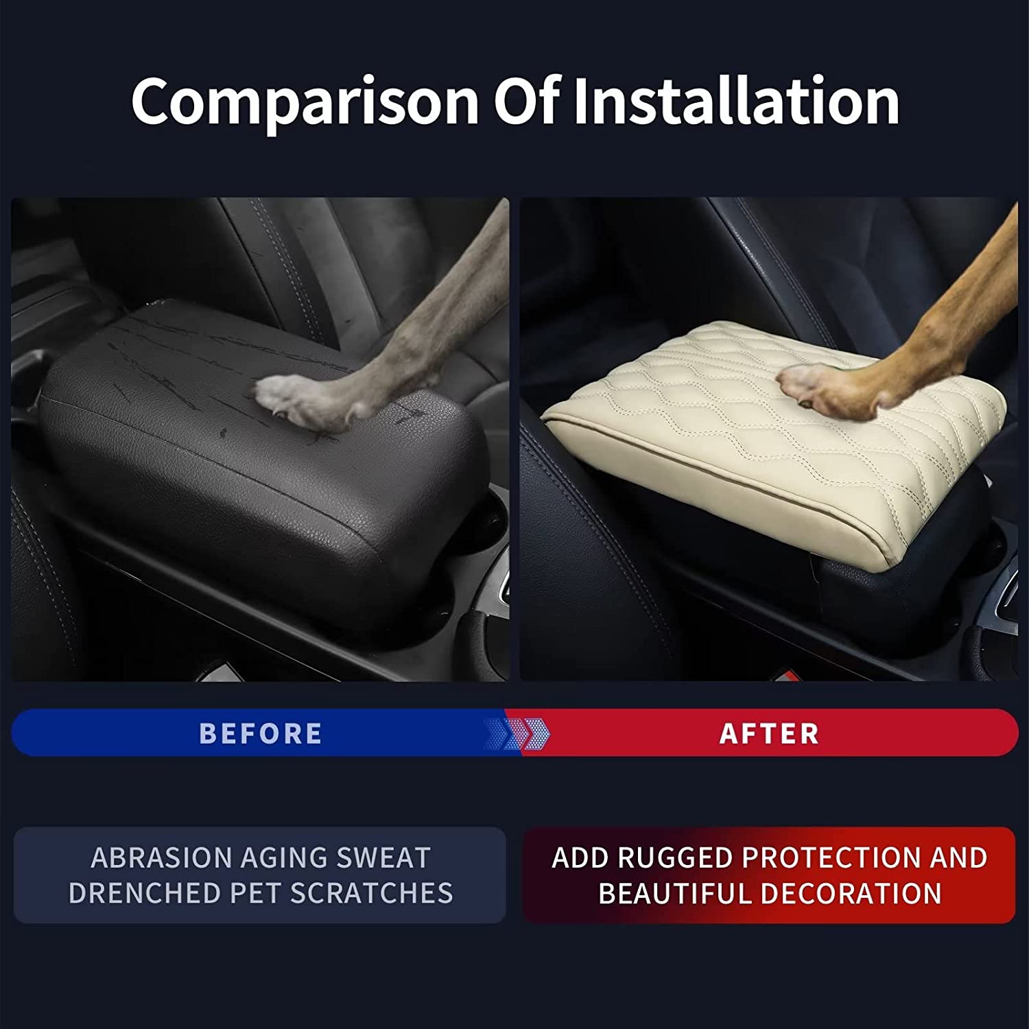 🎉Spring Cleaning Big Sale - LZYoehin™ Memory Foam Leather Car Armrest Box Pad