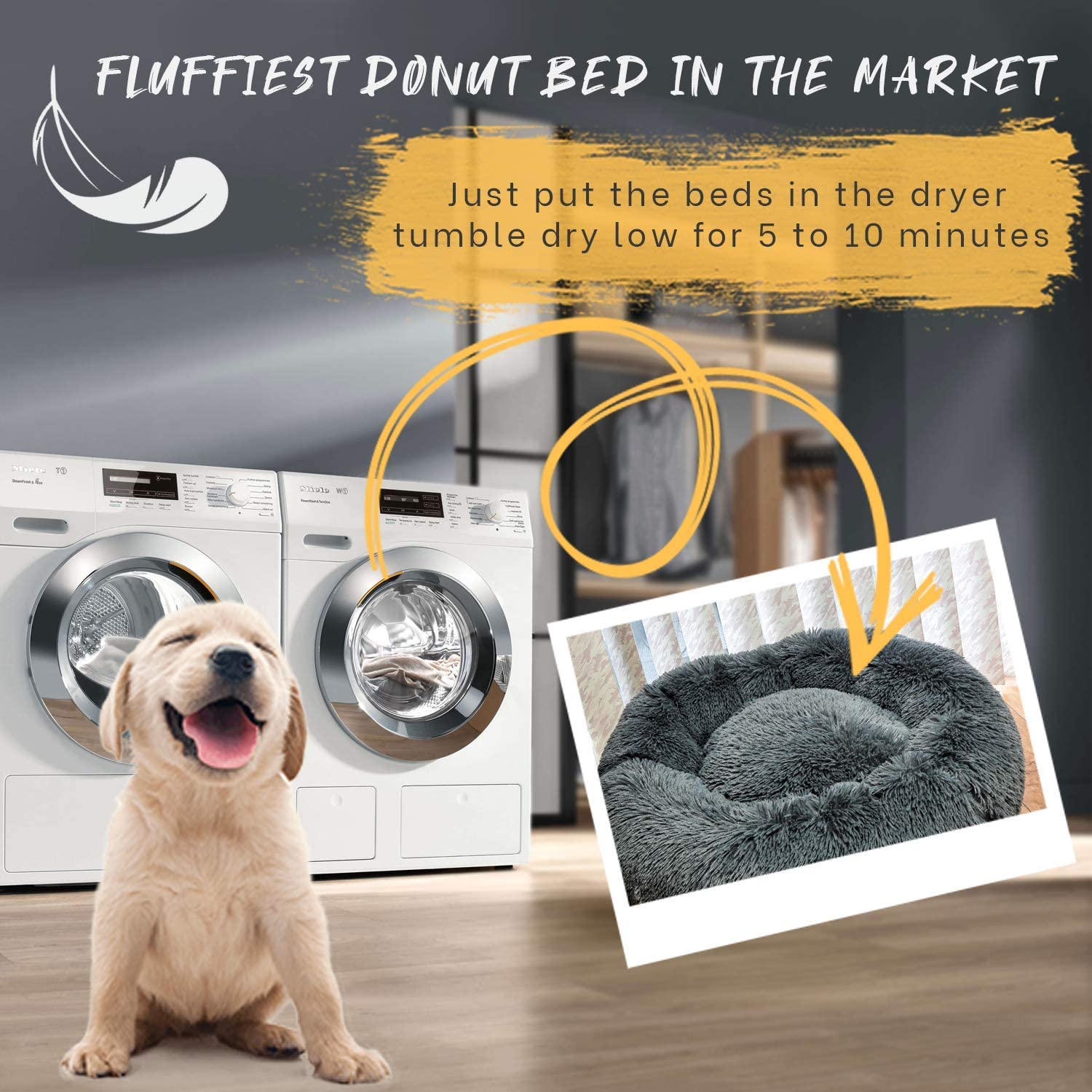 Pet plush bed