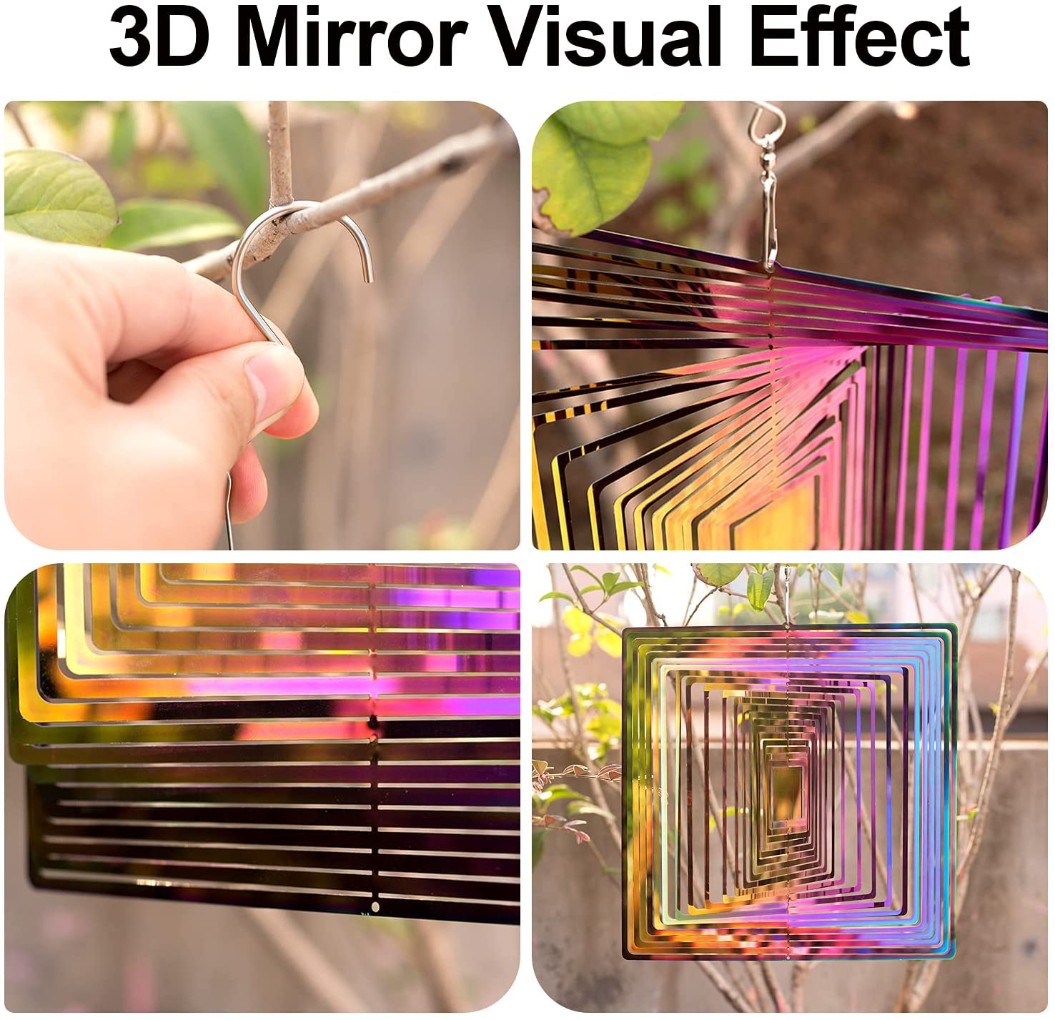 🎉Spring Cleaning Big Sale 50% Off-3D Metal Rotating Wind Chime