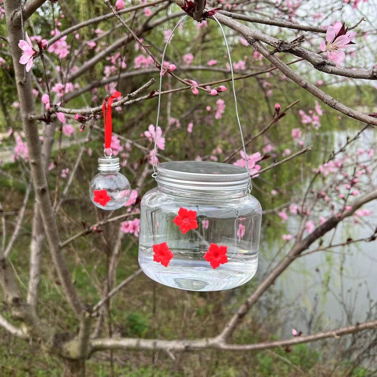 🌞Summer Funny Sale Buy one get one free - LZYoehin™Hummingbird Feeder Mason Jar Three Ports