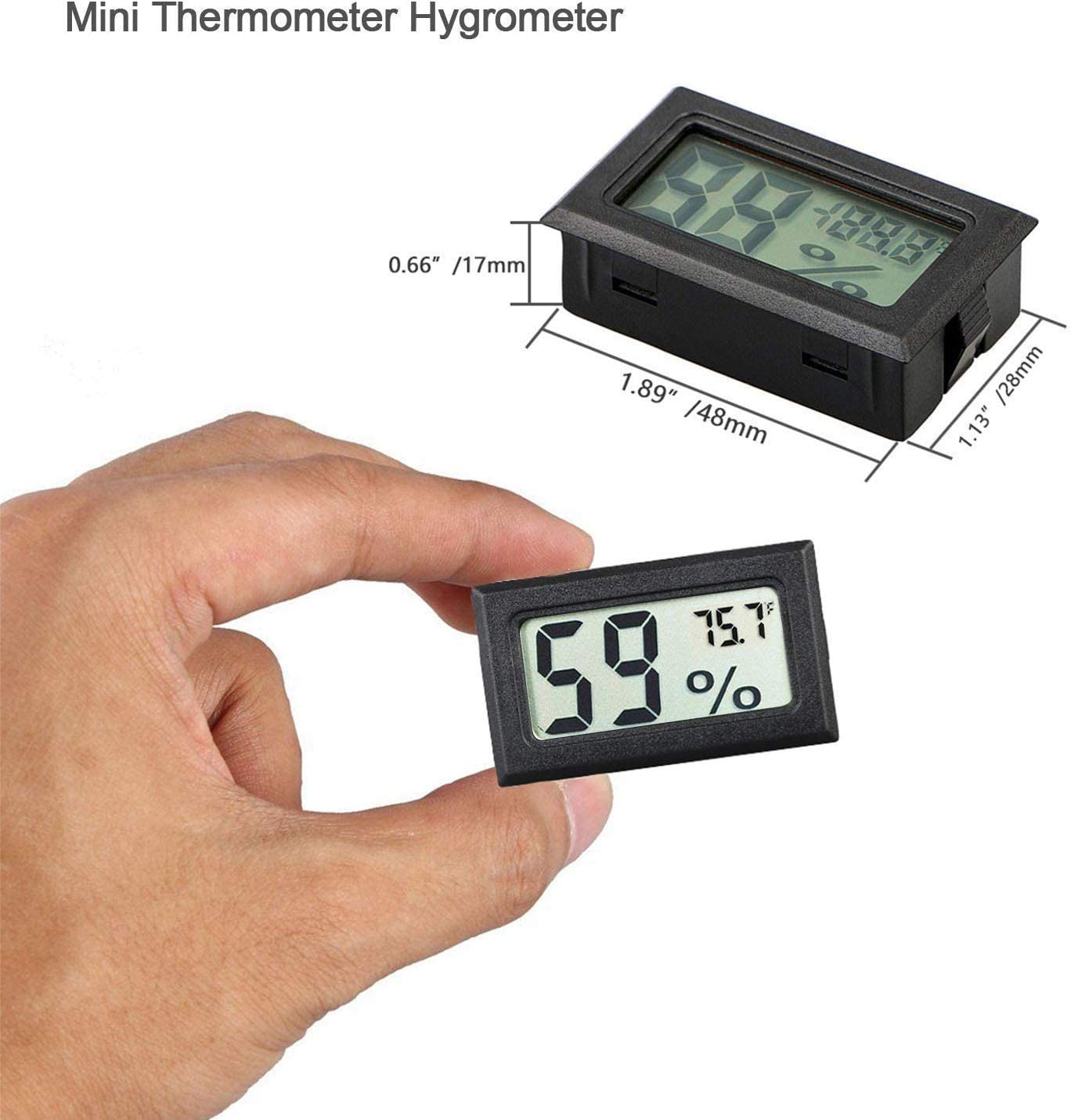 4Pcs Mini Electronic Temperature Humidity Meters