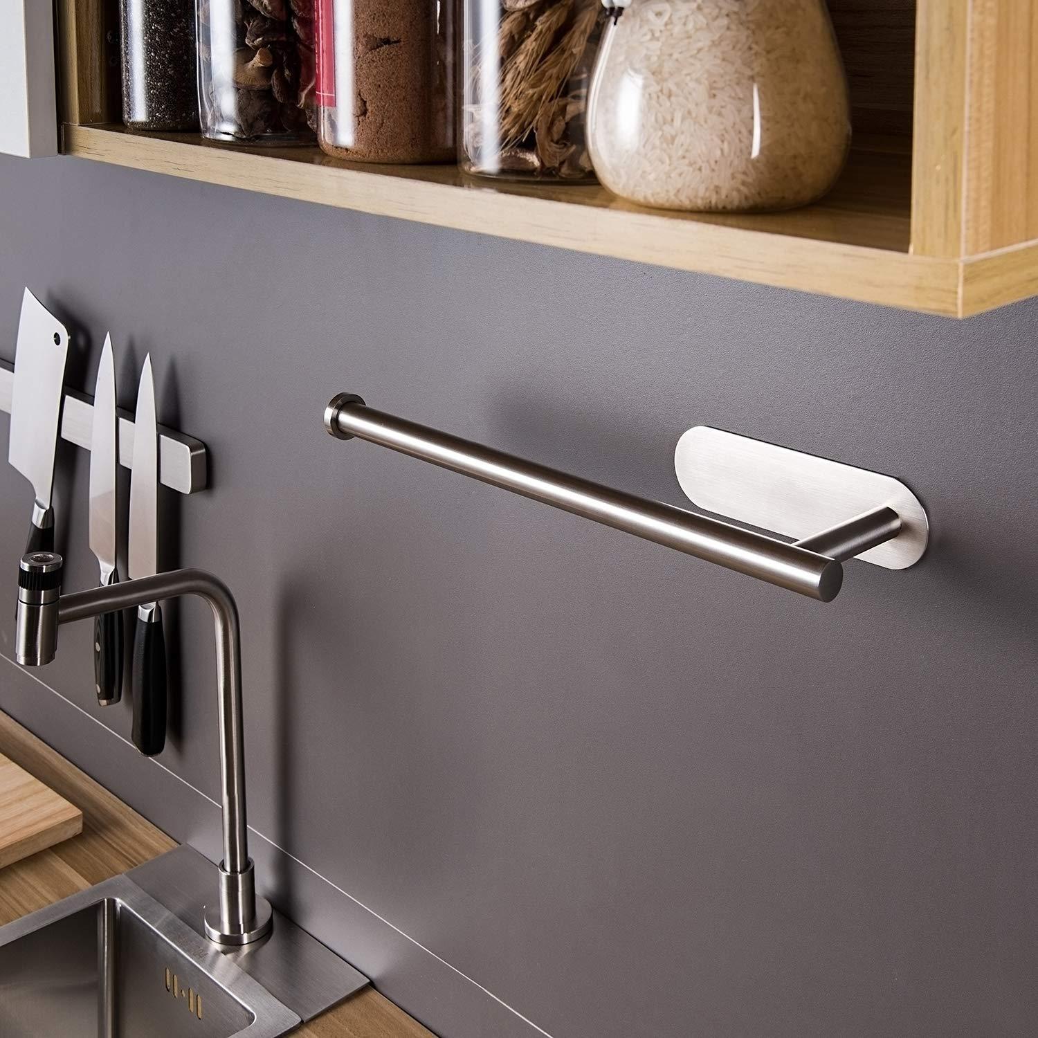 Under Cabinet Paper Towel Rack (No Drilling)