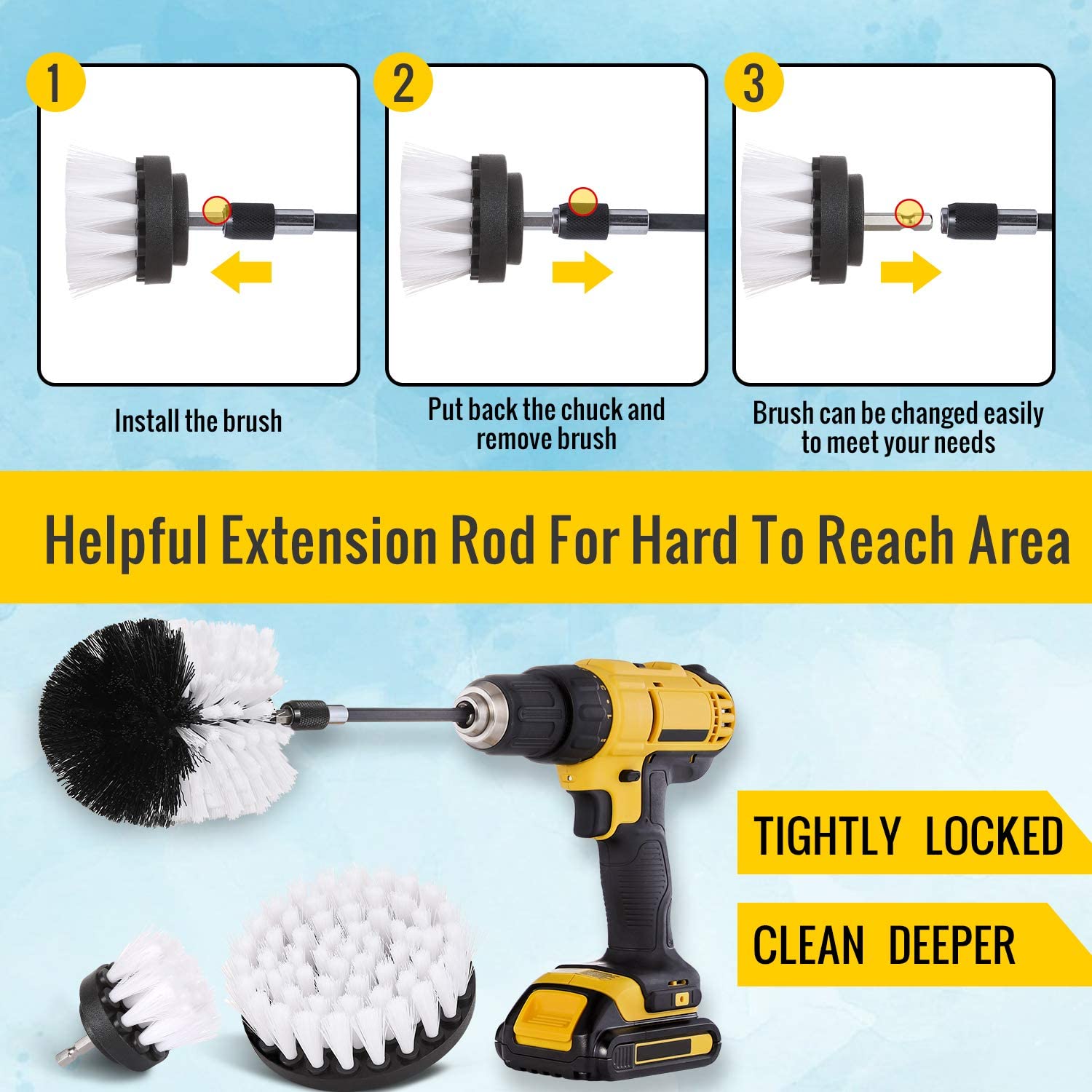 Drill Brush Pad Sponge Kit