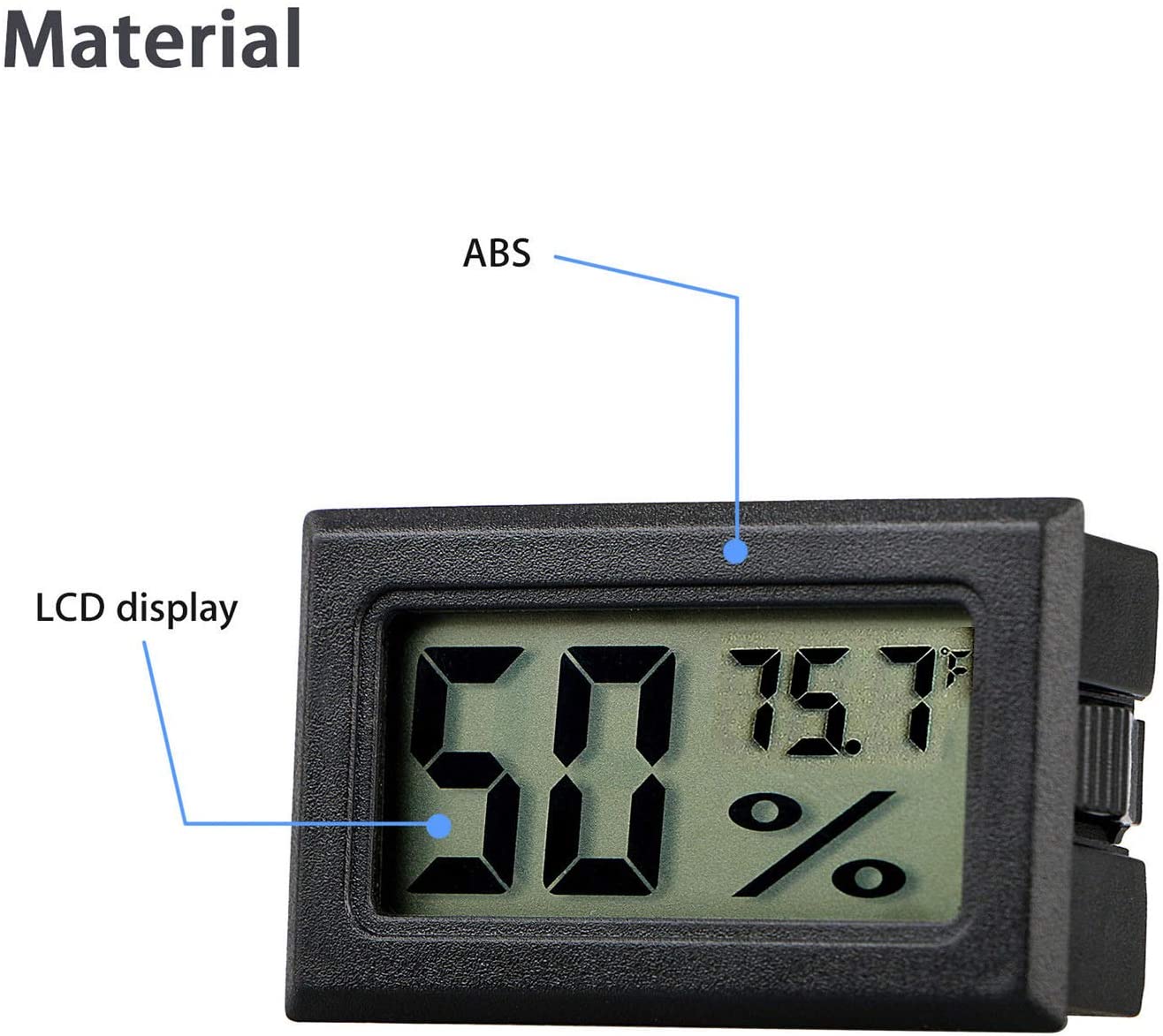 4Pcs Mini Electronic Temperature Humidity Meters