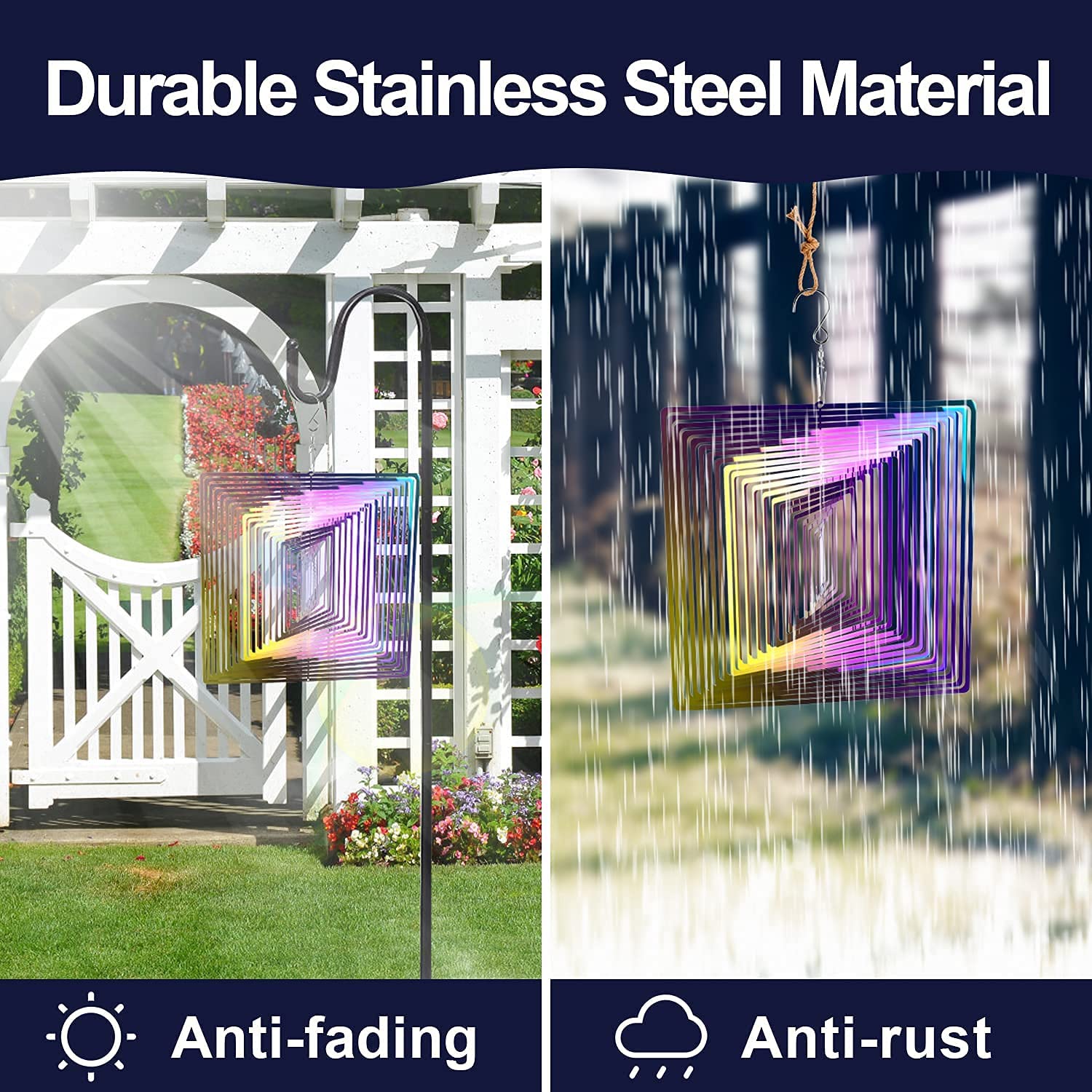 🎉Spring Cleaning Big Sale 50% Off-3D Metal Rotating Wind Chime