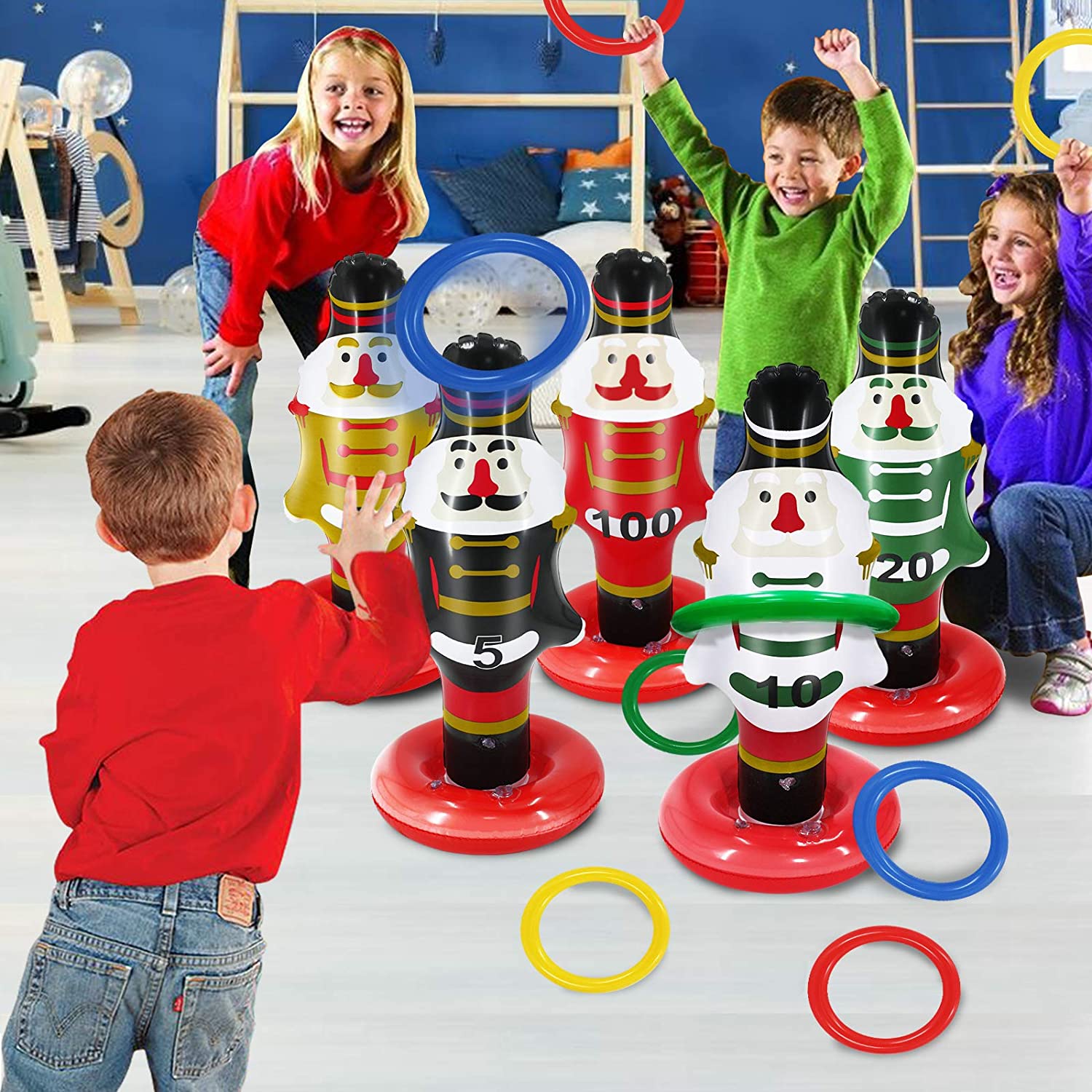 Inflatable Reindeer Antler Ring Toss Game