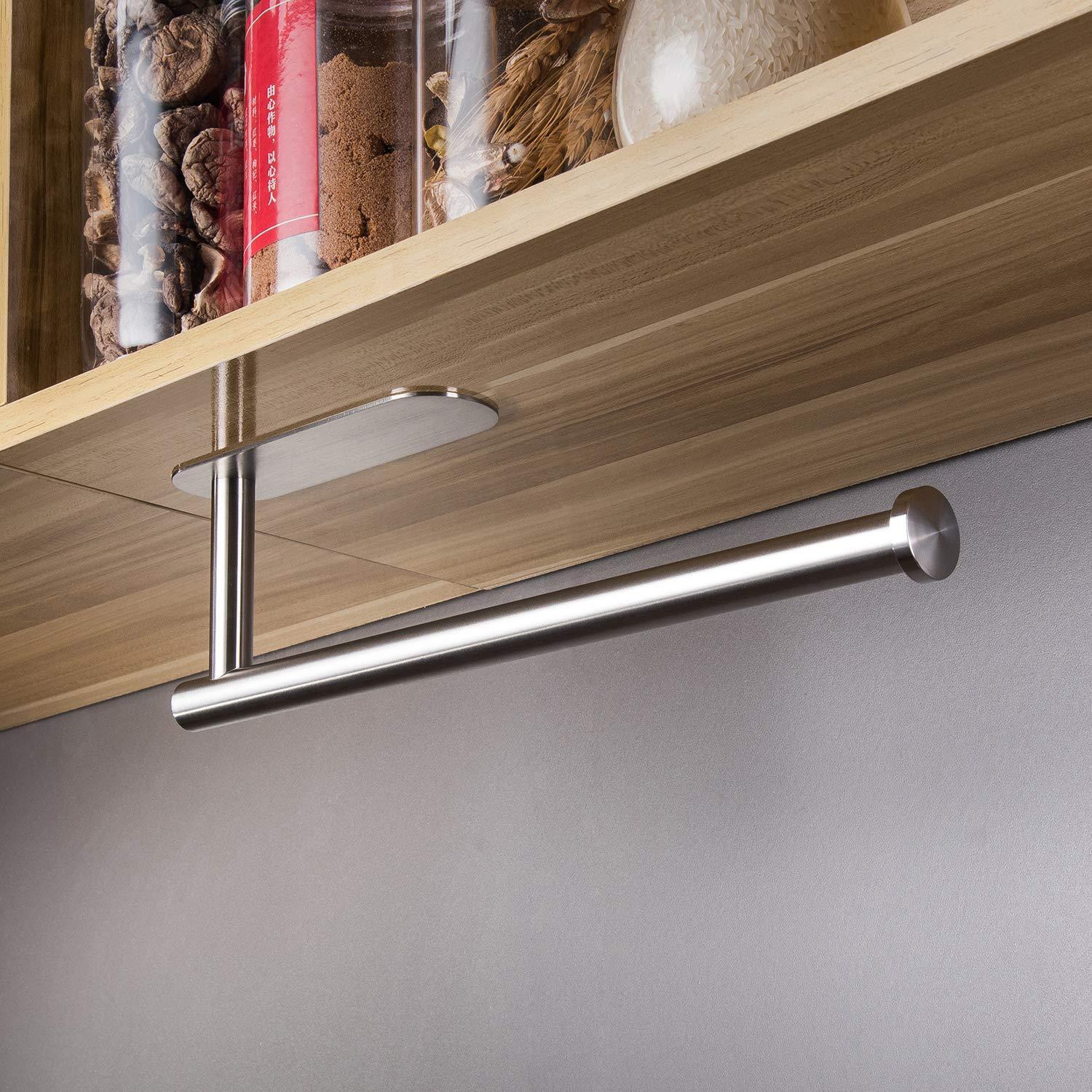 Under Cabinet Paper Towel Rack (No Drilling)