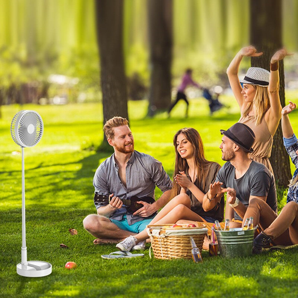 Portable Telescopic USB Fan With Mist humidifier LED Light