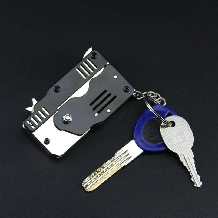 Mini Folding Rubber Band Gun Toy Keychain