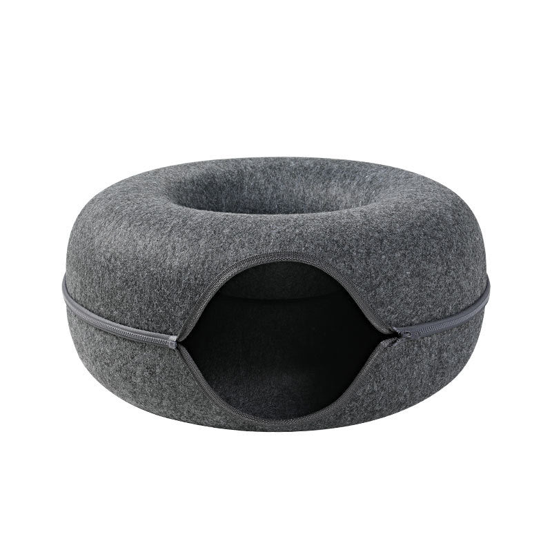 Cats House Basket Natural Felt Pet Cat Cave Beds Nest Funny Round Egg-Type with Cushion Mat For Small Dogs Puppy Pets Supplies