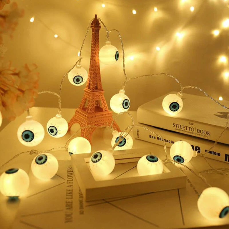 Halloween String Lights Scene Layout
