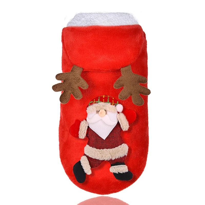 Christmas Pet Puppy Xmas Santa Reindeer Dog Costume Cat Hoodie