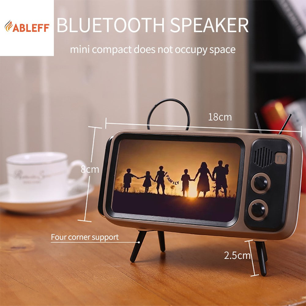 Retro TV BlueTooth Speaker Mobile Phone Holder