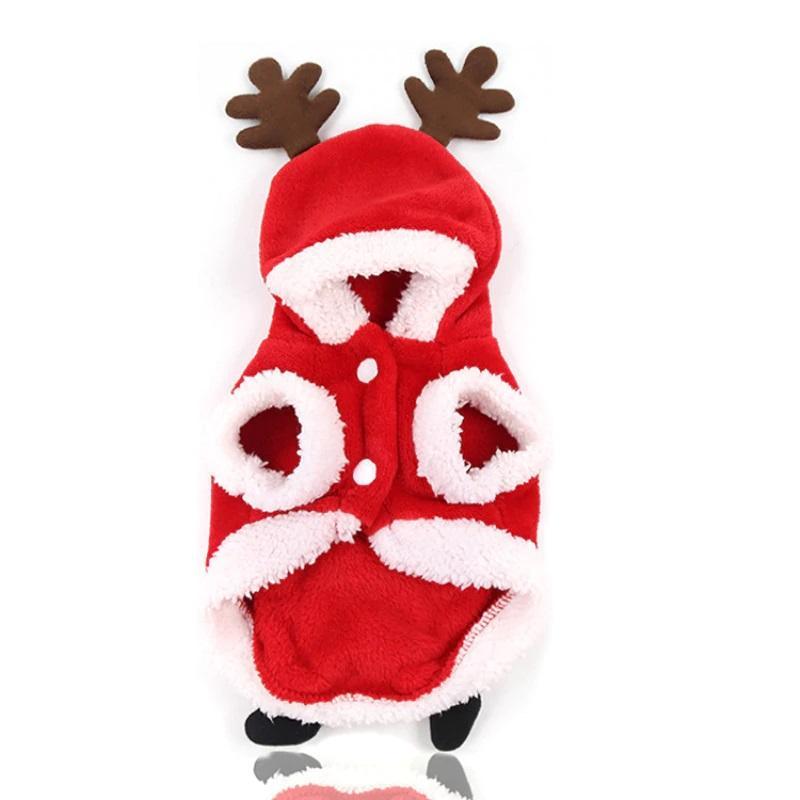 Christmas Pet Puppy Xmas Santa Reindeer Dog Costume Cat Hoodie