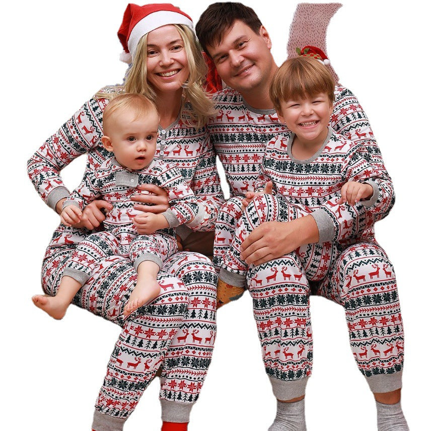 「🔥Holiday Sale - 30% Off」Christmas Tree and Reindeer Patterned Family Matching Pajamas Sets