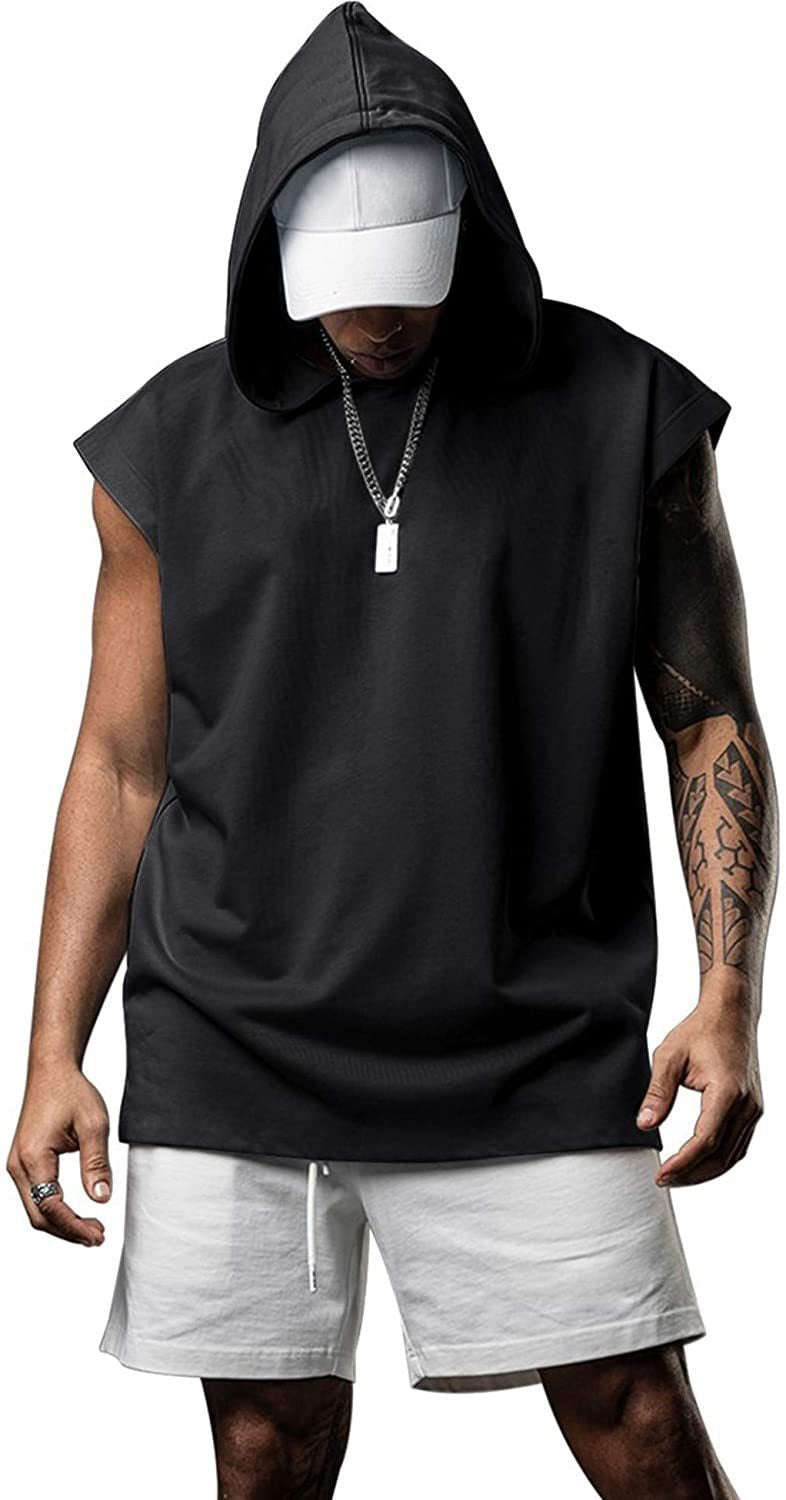 LZYoehin™Fitness pullover sports sleeveless hooded vest