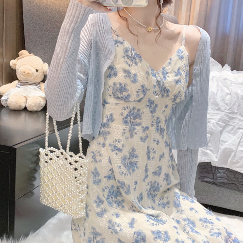 🎉Summer Funny Big Sale 50% Off 🎉Women's Floral V-Neck Slip Dress