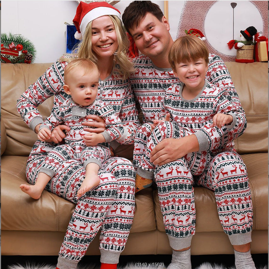 「🔥Holiday Sale - 30% Off」Christmas Tree and Reindeer Patterned Family Matching Pajamas Sets