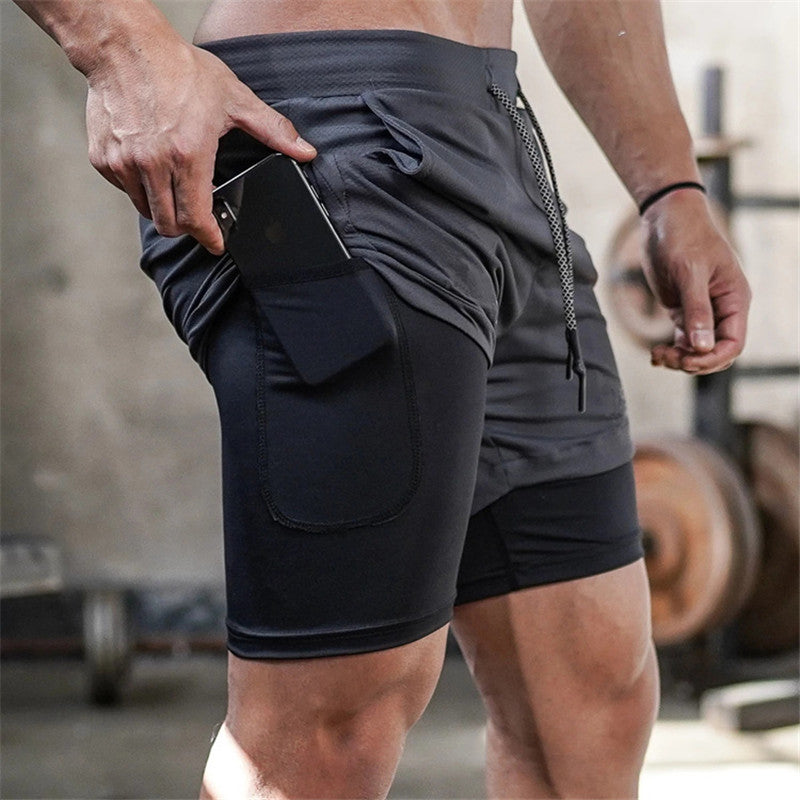 🎉2024 Athletic Promotions 50% Off  - LZYoehin™Workout Running Shorts With Compression Liner