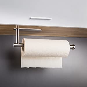 Under Cabinet Paper Towel Rack (No Drilling)