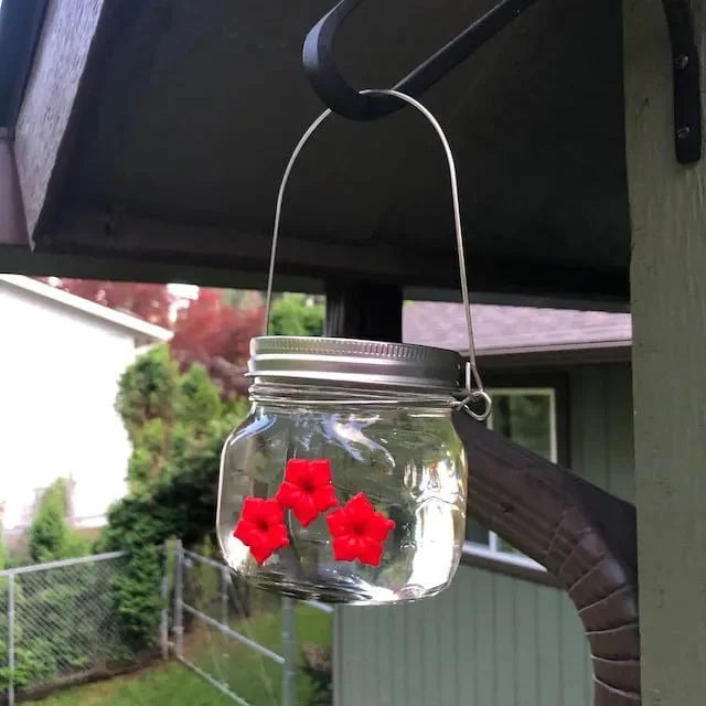 🌞Summer Funny Sale Buy one get one free - LZYoehin™Hummingbird Feeder Mason Jar Three Ports