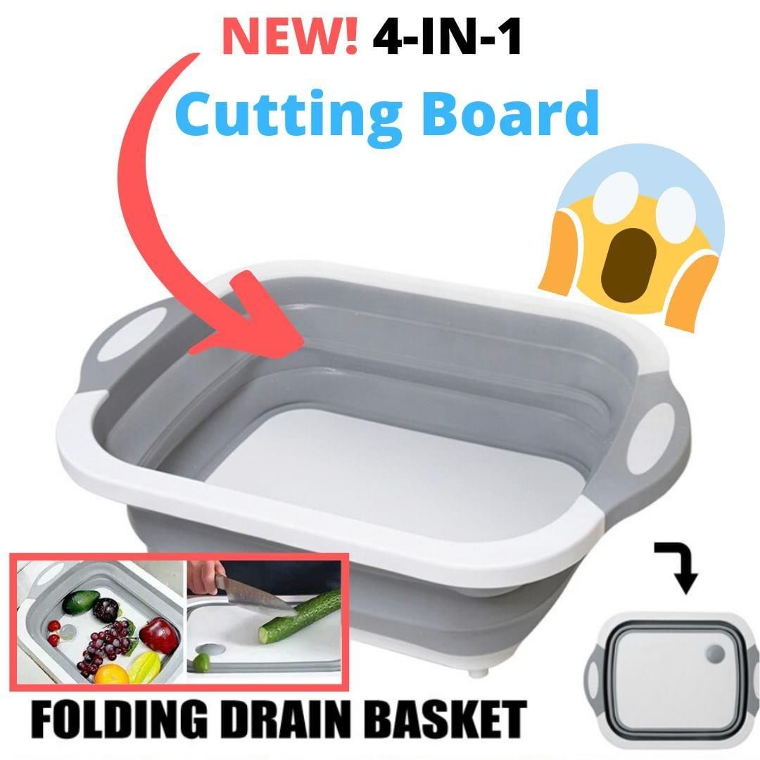 Multi-Purpose Folding Basket Cutting Board