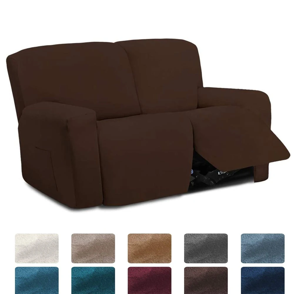 Stretchable Velvet Recliner Slipcover For 1/2/3 Seats