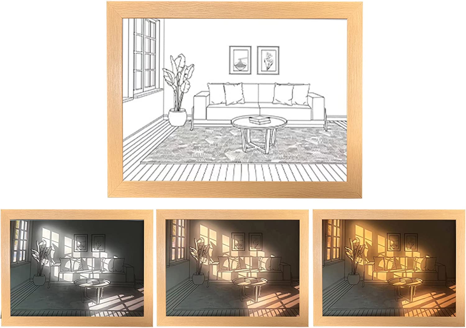 🎇2023 New Decorate Sale 30% OFF - LZYoehin™Decoration Lighting Painting LED Glowing Photo Frame