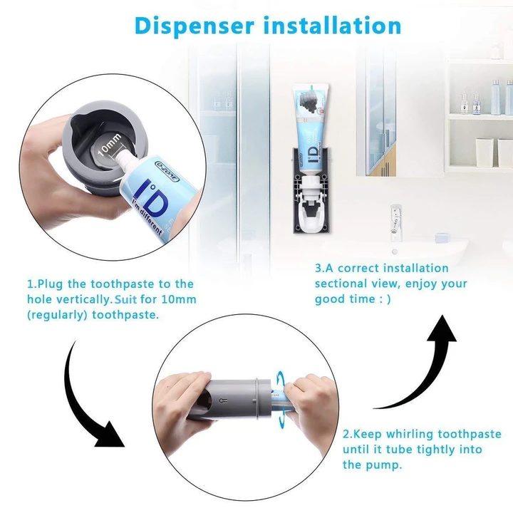 UV Light Toothbrush Holder Toothpaste Dispenser