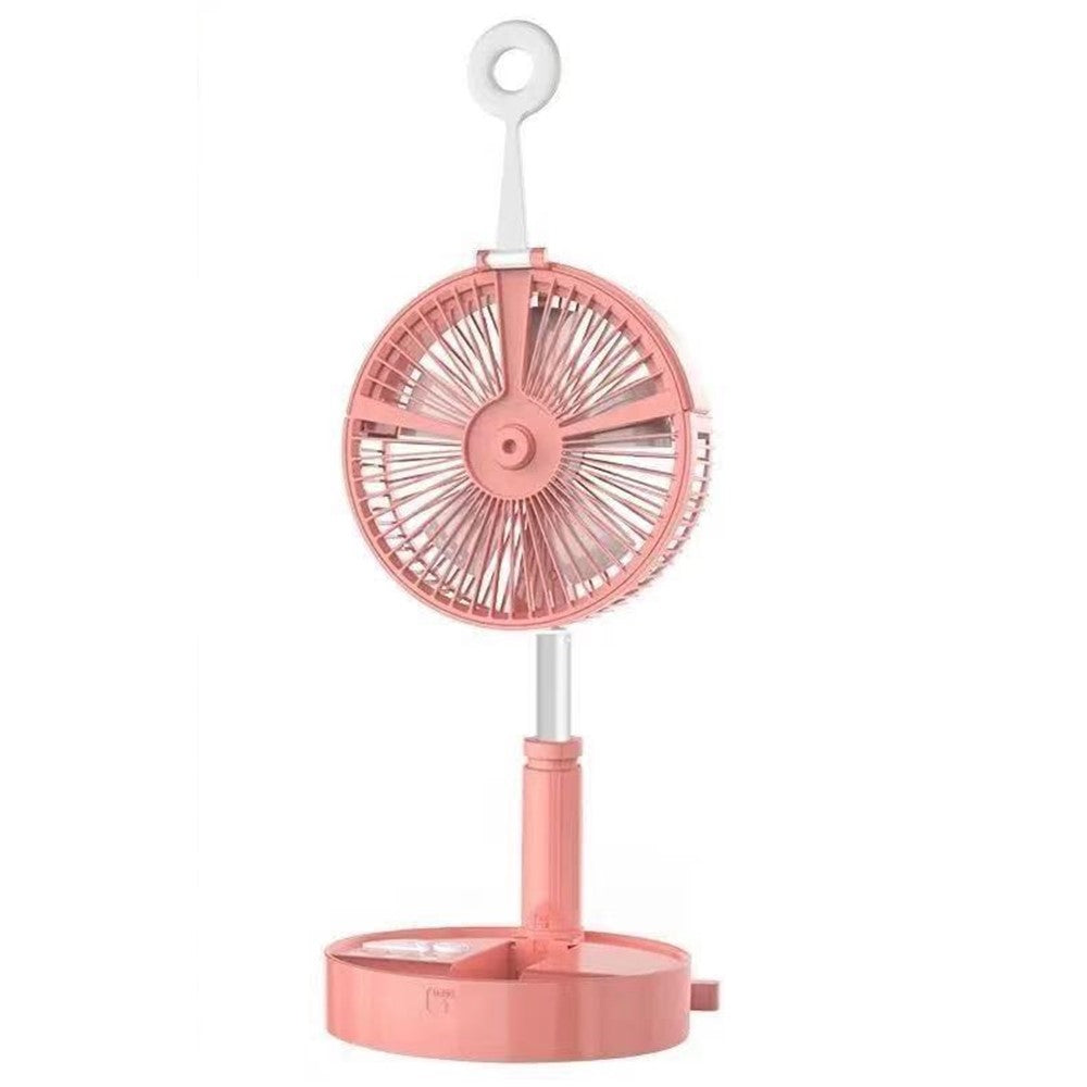 Portable Telescopic USB Fan With Mist humidifier LED Light